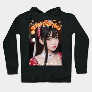 Merry Christmas Anime Girl Cosplay Xmas Cute Christmas Girl Hoodie